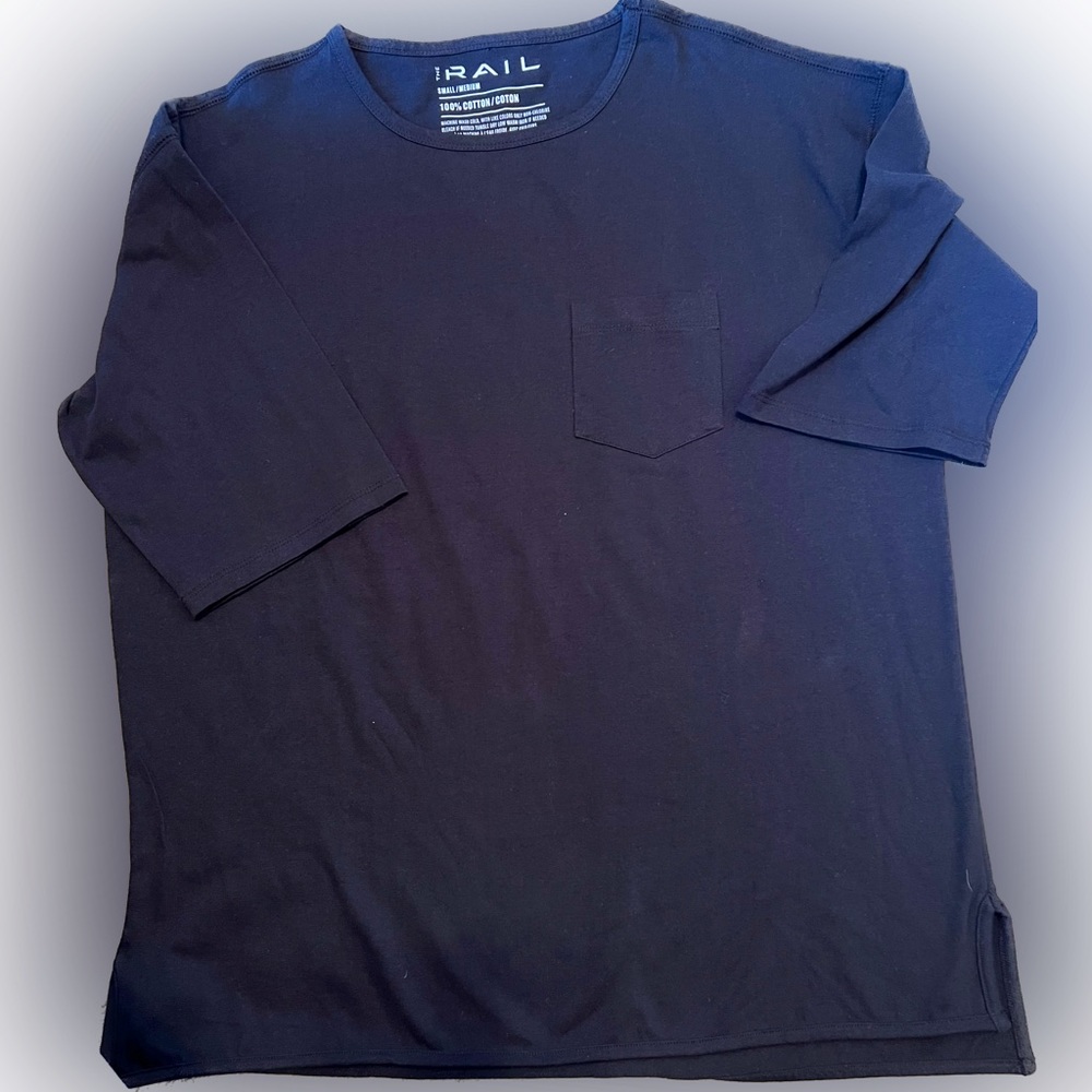 NWT Men’s The Rail (Nordstrom Collection) Black Short Sleeve Tee Size SMALL/MED